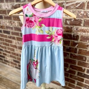 Girls Super Soft Sunshine Swing Unicorn Easter Dress | Size 8